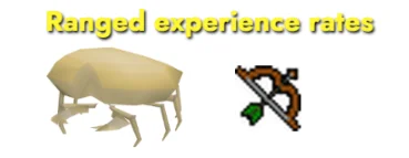 Experience rates when training ranged with Sand crabs
