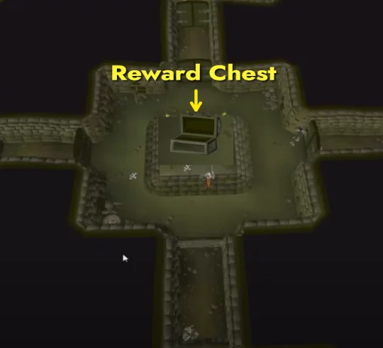 Reward chest in barrows crypt