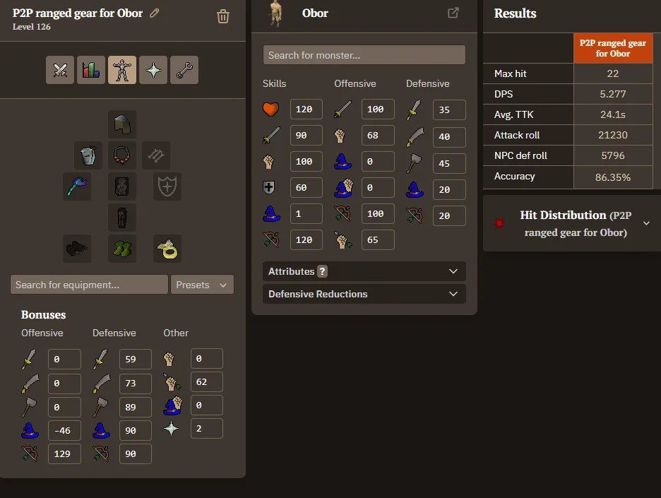 OSRS Obor guide stratgies & gear setups for F2P & P2P