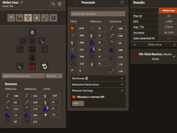 Melee gear setup.webp Melee gear setup for Venenantis