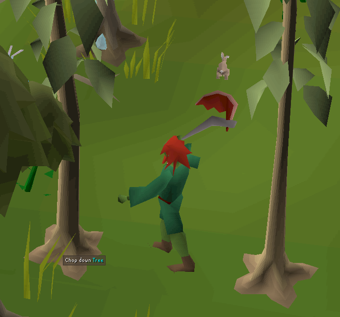 chopping down a teak tree - location at priffdinas.webp