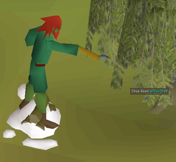 chopping down willow tree in draynor f2p.webp