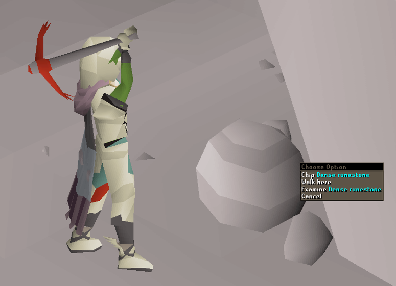 mining dense runestone at zeah for crafting blood runes.webp