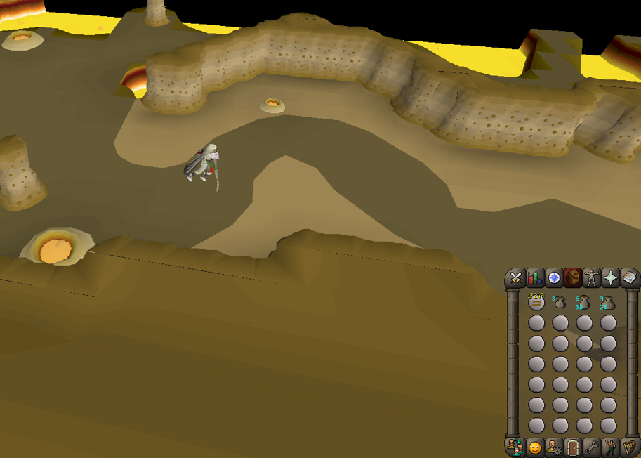 running to ourania altar with pure essences in inventory.webp