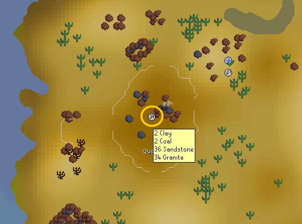 granite rock location at desert south of bandit camp for fastest mining method.webp