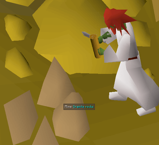 3 tick method for mining granite while fletching a log.webp