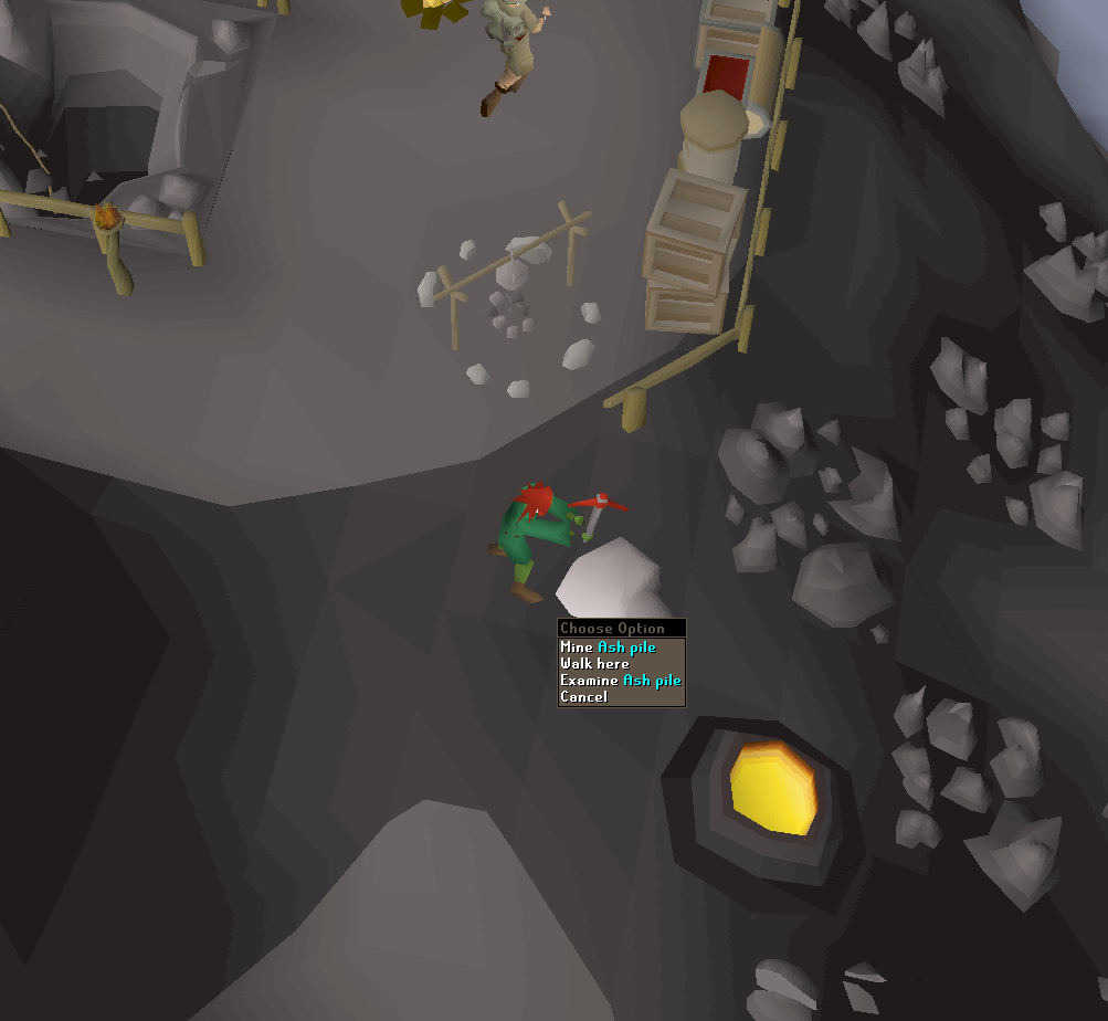 mining ash pile at volcanic ash at digsite for fastest mining method.webp