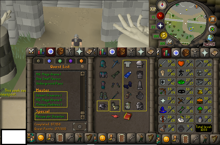 Barrows Gloves + Lunar Diplomacy + Untradeables + Rocky Pet!