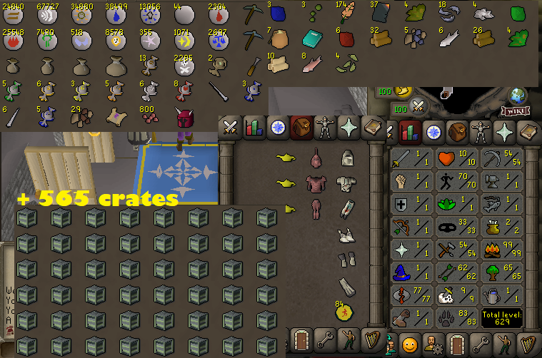 HCIM 99 Firemaking + 70 Agility + 83 Hunter + 77 Runecrafting