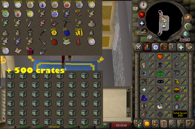 HCIM 99 Firemaking + 70 Agility + 83 Hunter + 77 Runecrafting