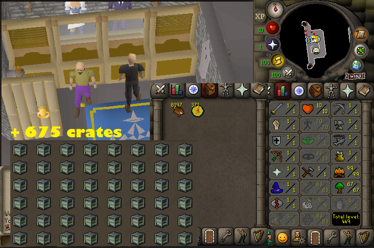 Hcim 99 firemaking + 70 agility + 83 Hunter + Chins