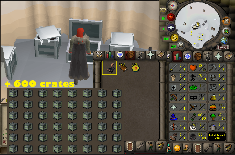 Hcim 99 firemaking + 70 agility + 83 hunter + squirrel pet