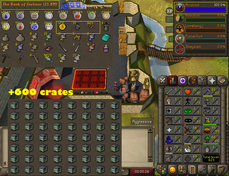 HCIM 99 Firemaking + 73 Agility + 83 Hunter + 77 Runecrafting
