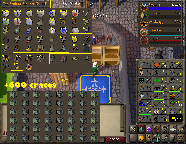 Hcim 99 Firemaking + 73 Agility + 83 Hunter + 77 Runecrafting + 85 Mining +2 Pets!
