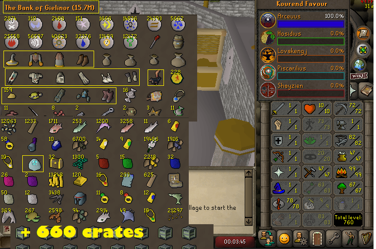 HCIM 99 Firemaking + 73 Agility + 83 Hunter + 78 Runecrafting + 72 Mining + 82 Fishing + Squirrel Pet!