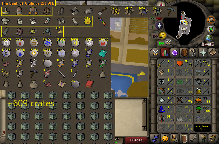 HCIM 99 Firemaking + 73 Agility + 83 Hunter + 81 Runecrafting + 72 Mining