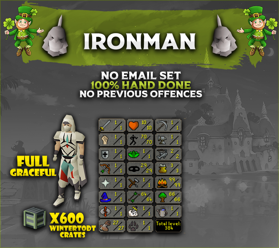 Ironman 99 Firemaking + 70 Agility