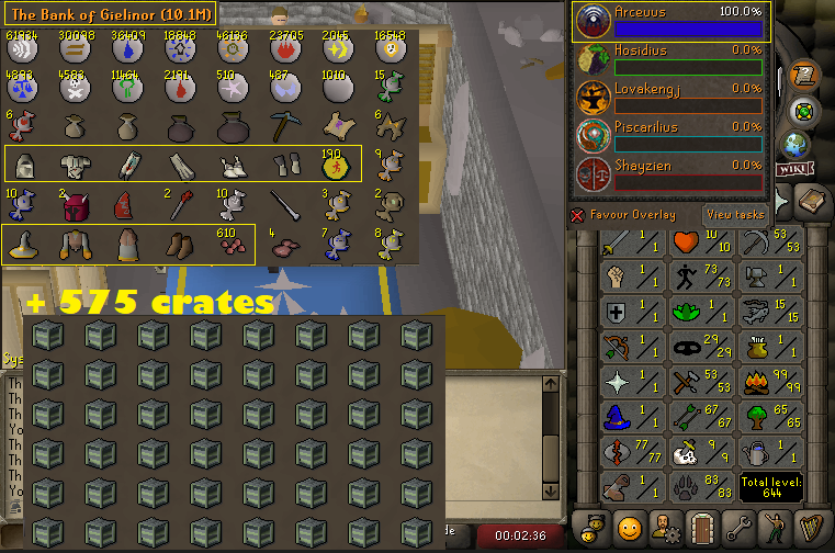 Ironman 99 Firemaking + 73 Agility + 83 Hunter + 77 Runecrafting 
