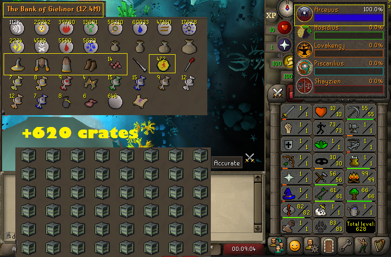 Ironman 99 Firemaking + 73 Agility + 83 Hunter + 82 Runecrafting