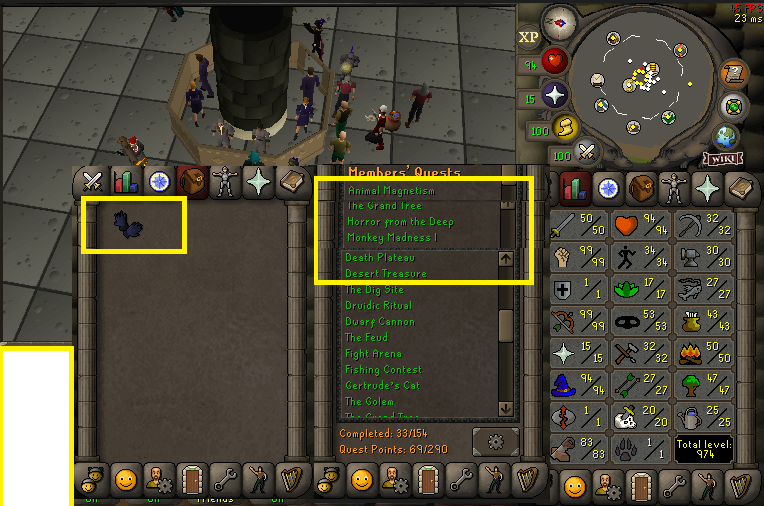 Maxed 50 Attack Pure, 99 Strength, 99 Ranged 94 Magic, 15 Prayer 83 construction!