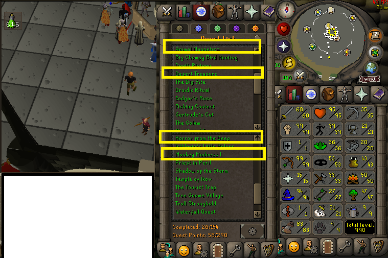 Maxed 60 Attack Pure 99 Strenght 99 Ranged 94 Magic 15 Prayer