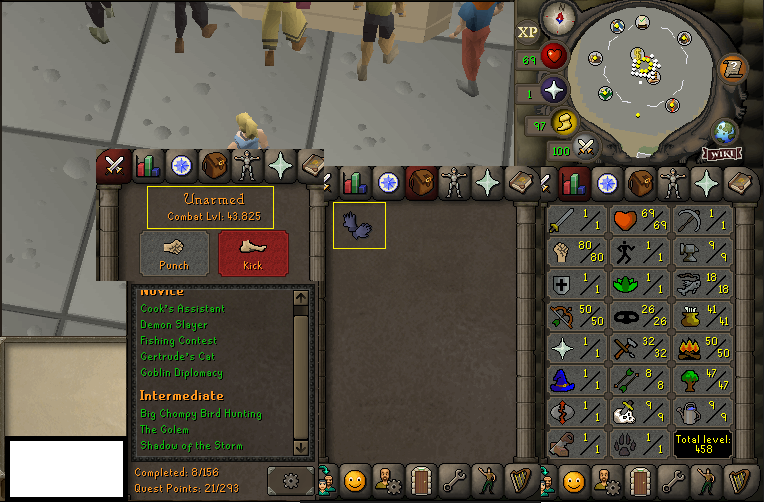 Obby Maul Pure With 80 Strength + Mithril Gloves