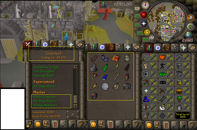 Pure 50 attack 90 strength 90 ranged 94 magic 16 prayer