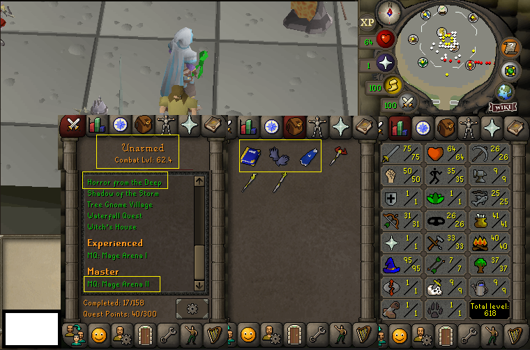 Staff Of The Death Pure 95 Magic + 75 Attack